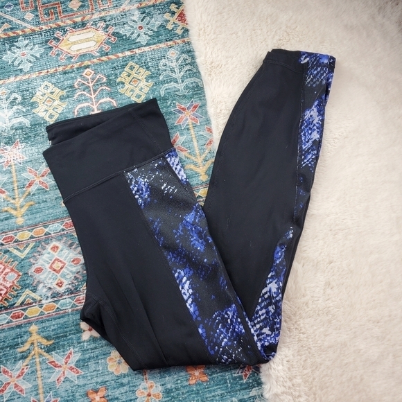 Gapfit Sculpt Compression Black Blue Legging Medium - Picture 1 of 8